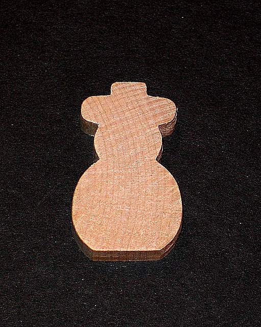 Snowman - 1" Wide x 1-3/4" Tall x 1/2" Thick